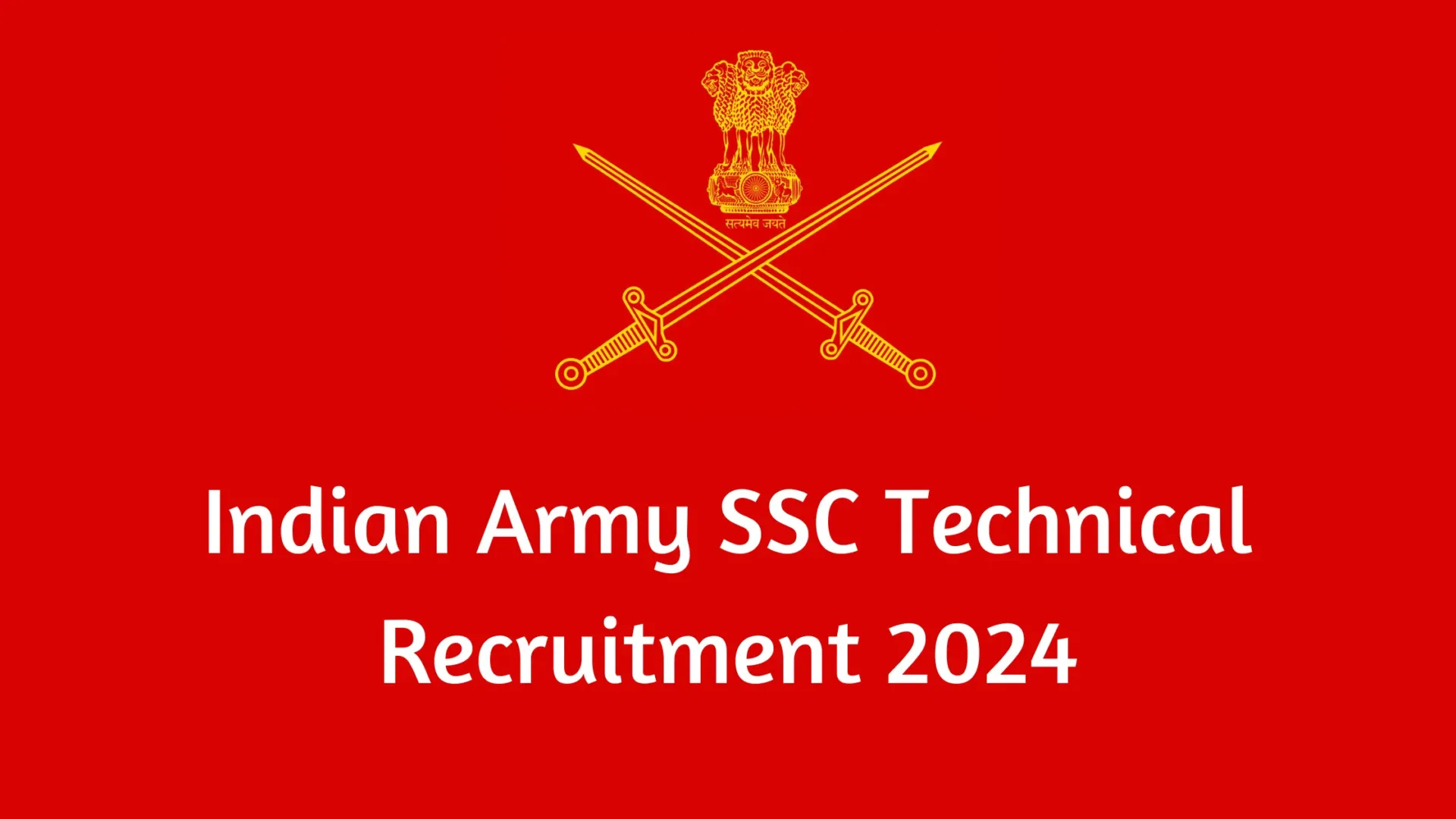 Indian Army SSC Technical Recruitment 2024