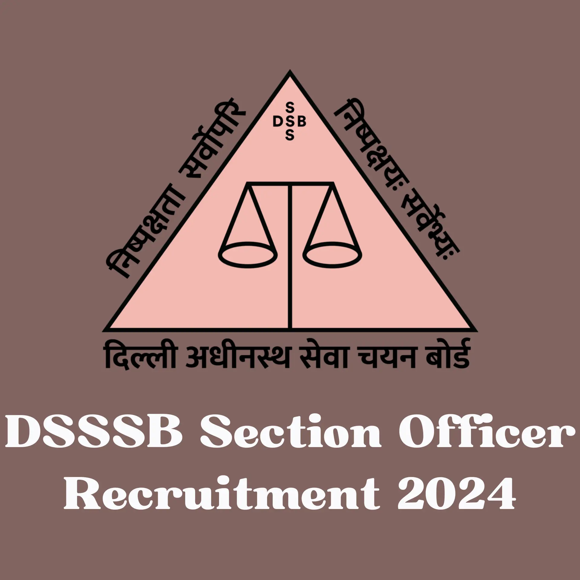 DSSSB Section Officer Recruitment 2024