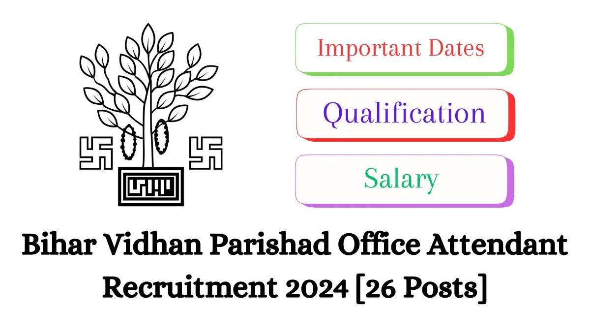 Bihar Vidhan Parishad Office Attendant Recruitment 2024