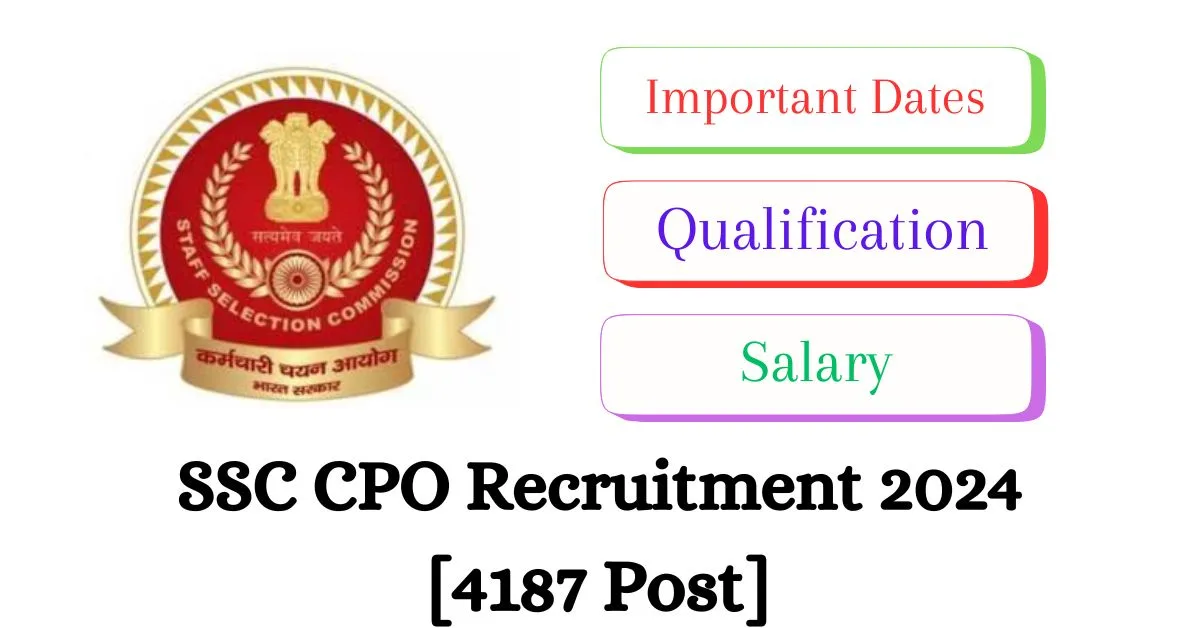 SSC CPO Recruitment 2024 Notification