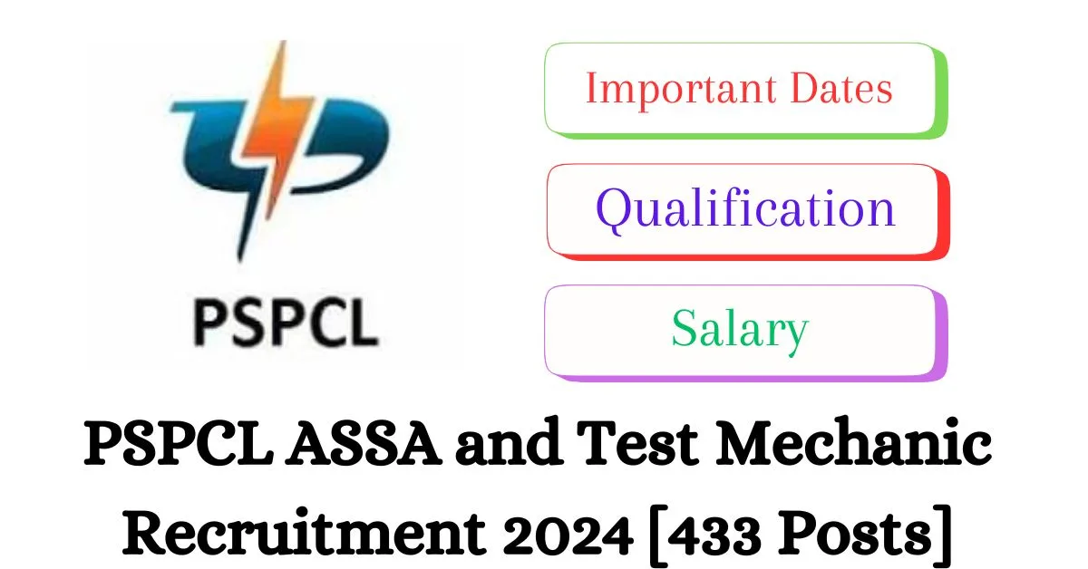 PSPCL ASSA and Test Mechanic Recruitment 2024